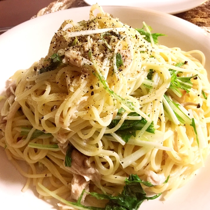 さっぱり 減塩 ツナと水菜のレモンパスタ レシピ 作り方 By Ol2 楽天レシピ